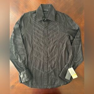 NEW Kenneth Cole Men's Black Button Down Shirt